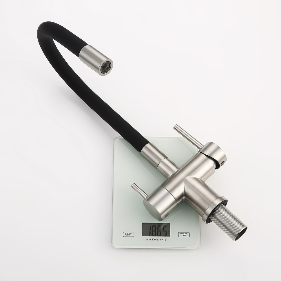 Смеситель Splenka для кухни с гибким изливом с подключением к фильтру питьевой воды S70.64.05 Сатин