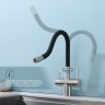 Смеситель Splenka для кухни с гибким изливом с подключением к фильтру питьевой воды S70.64.05 Сатин