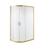 Душевое ограждение Niagara Nova NG-6421-08GOLD (120х80х195) асимметрия,золото,двери раздвижные,стекло прозрачное,1место