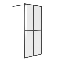 Душевая перегородка Niagara Nova NG-686-10BLACK (100х195) черный матовый,стекло прозрачное,1 место