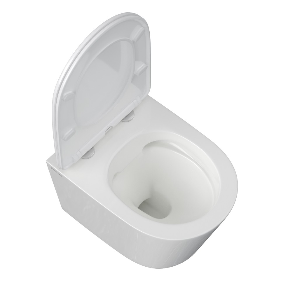 Унитаз подвесной BERGES VITA Rimless 49 см, сиденье дюропласт, микролифт, быстросьем