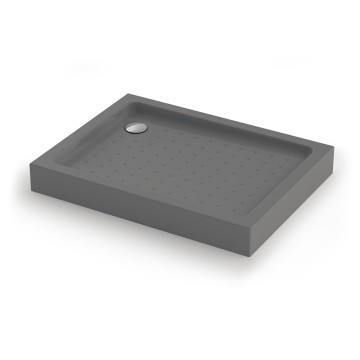 Душевой поддон прямоугольный Veconi Tezeo Acrylic TZ-54GR, 1000x800x150, акрил, серый