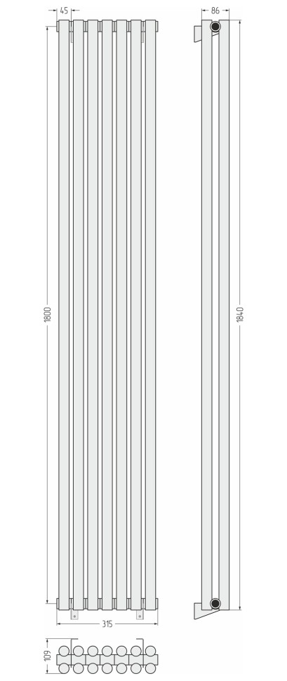 Эстет-11 1800х315 7 секций