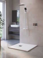 Душевой поддон квадратный RGW ST-W Белый (800x800)