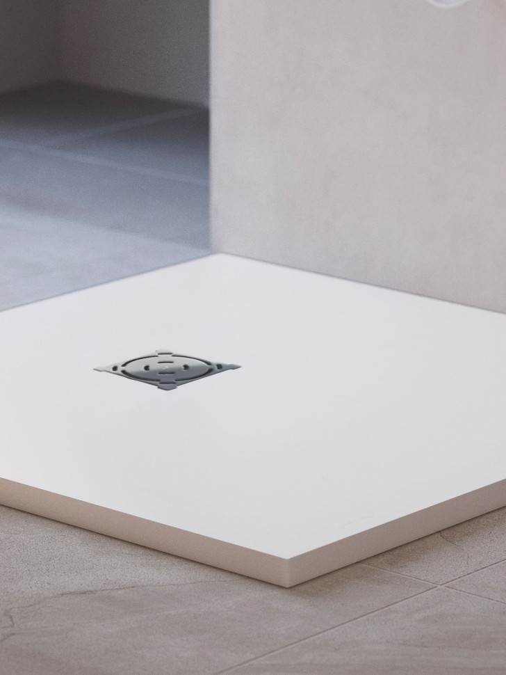 Душевой поддон квадратный RGW ST-W Белый (800x800)