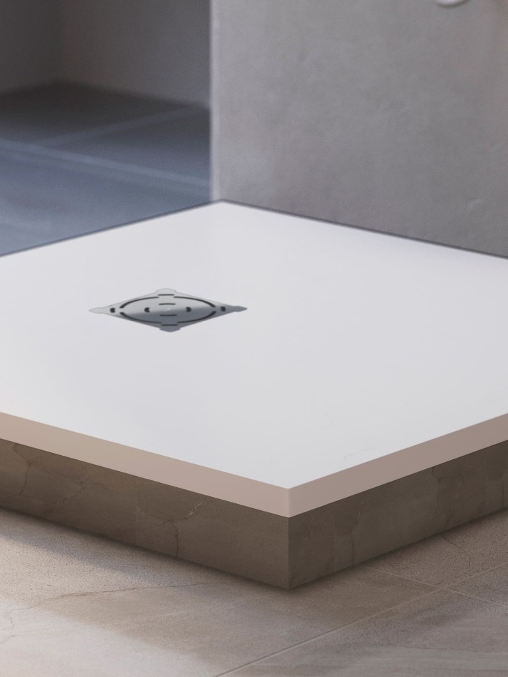 Душевой поддон квадратный RGW ST-W Белый (800x800)