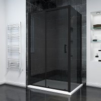 Душевой угол Veconi Rovigo RV-055BT, 1200х700х1950, черный матовый, тонированное стекло