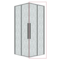 1/2 душевого ограждения Grossman Galaxy 1/2.K33.01.70.10.02 (70х195) раздвижная(правая),хром,стекло шиншилла,1 место