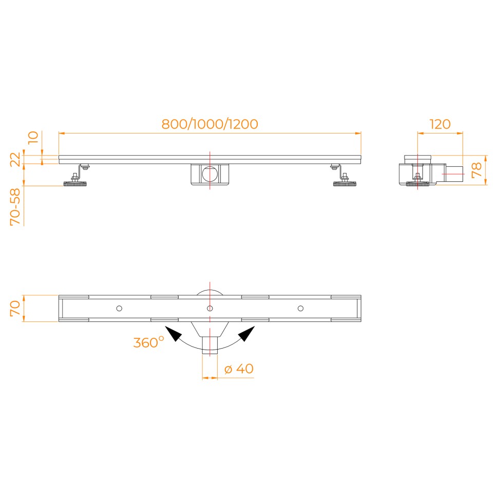 Душевой трап RGW SDR-08 (1200)