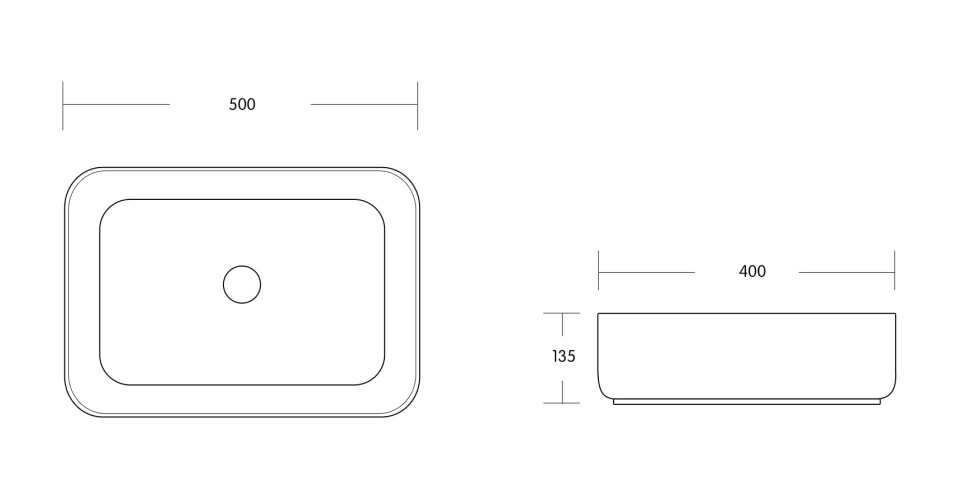 Раковина накладная MILLEAU Miel MU0084-GW (белый глянец)