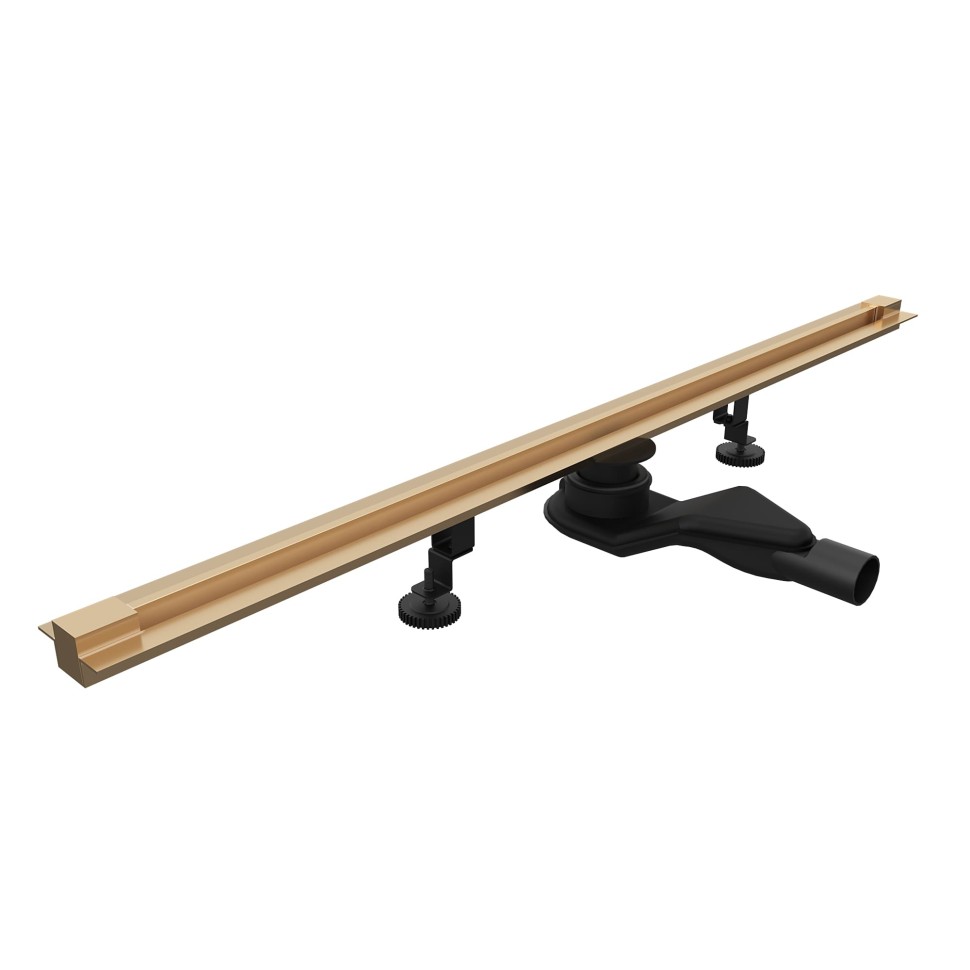 Душевой трап обрезной - SDR-50Gb - золото браш (600)