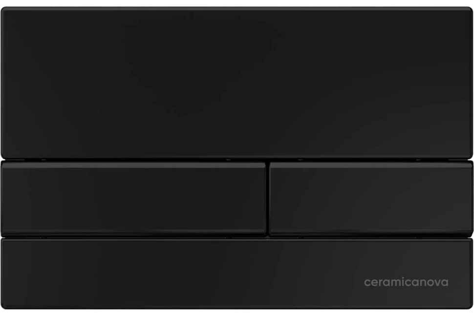 Система инсталляции для унитазов CERAMICANOVA Envision с кнопкой смыва Flat цвет черный матовый, креплениями, арт. CN1002B