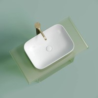 Умывальник чаша накладная прямоугольная (цвет Белый Матовый) Element 500x359x145мм