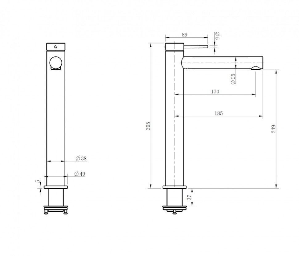 Смеситель ABBER Emotion 316 AF8811BRG-L для раковины, брашированное розовое золото