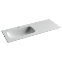 Раковина накладная мебельная CERAMICANOVA Grace прямоугольная 1210x457x137 с чашей слева и отверстием под смеситель цвет белый CN7020