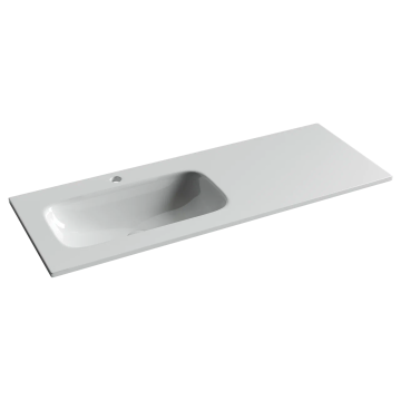 Раковина накладная мебельная CERAMICANOVA Grace прямоугольная 1210x457x137 с чашей слева и отверстием под смеситель цвет белый CN7020