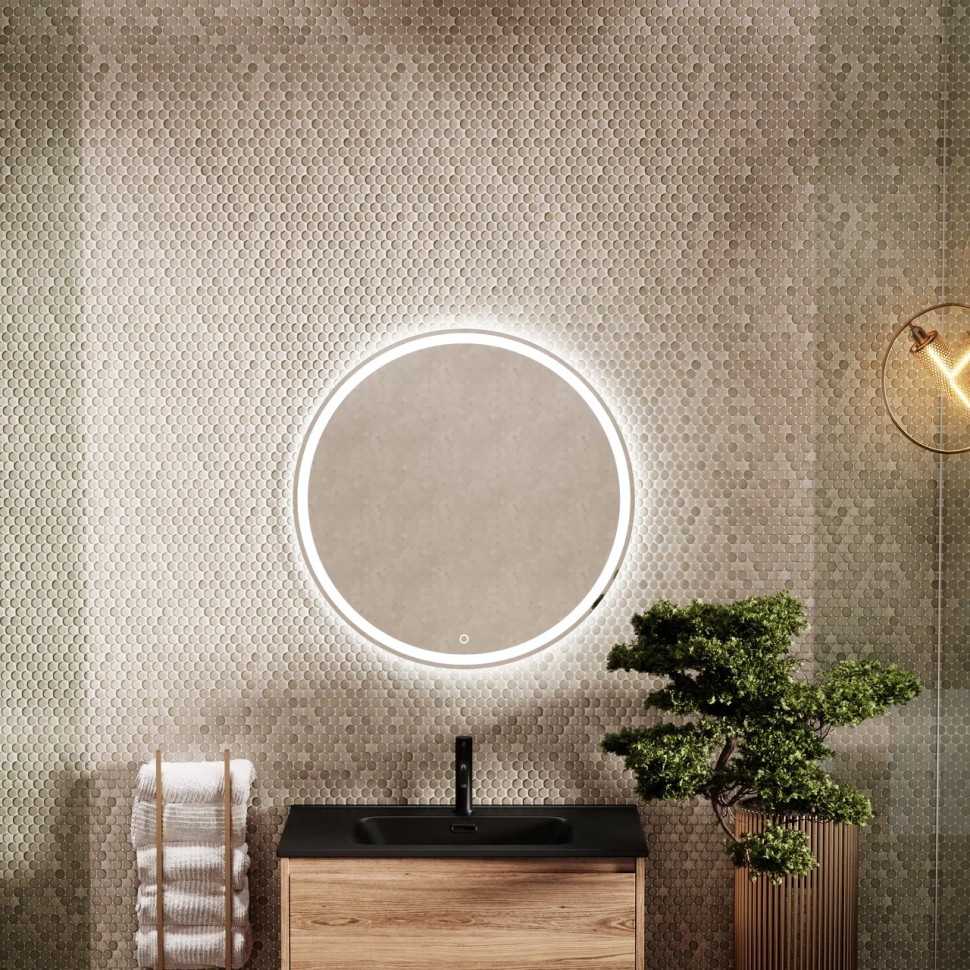 Зеркало для ванной комнаты SANCOS Bella D800 c подсветкой, арт. BE800