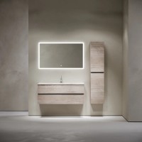 Тумба подвесная SANCOS Urban 1190х450х550, c двумя ящиками оснащенными доводчиками, дуб галифакс натуральный , арт. UR120-1EG