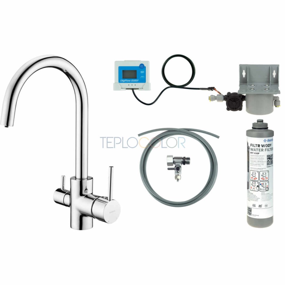 Смеситель для кухни, с комплектом фильтрации воды