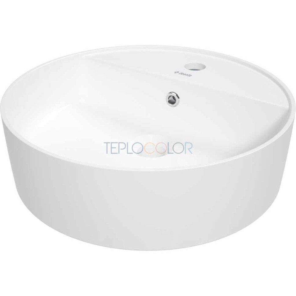 Керамическая раковина, на столешницу, с бортиком для смесителя