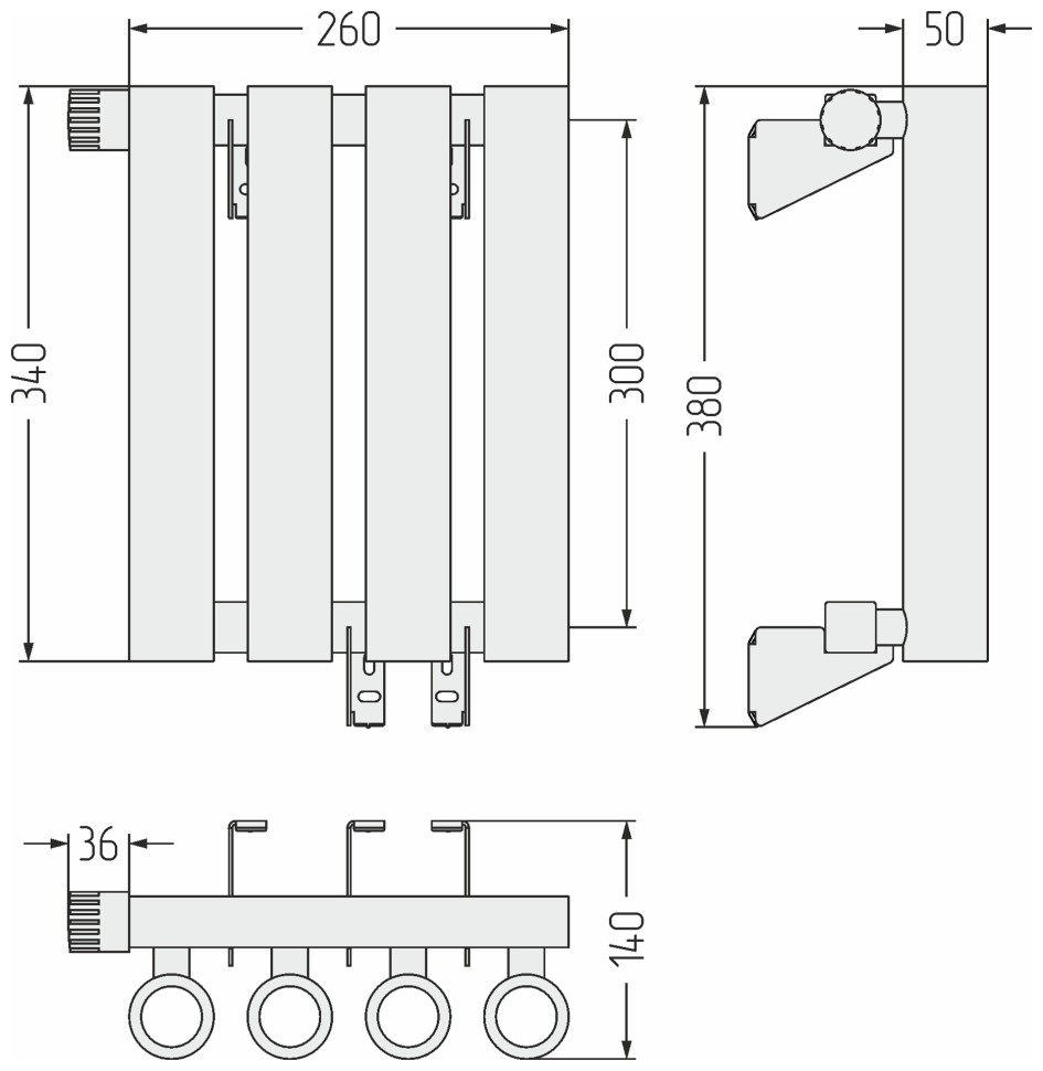 Кумир-0 EU50 левый 300х260 4 секции