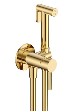 AQM6217GG Siena Готовый комплект гигиенического душа (скрытый монтаж, латунная лейка), Glossy gold