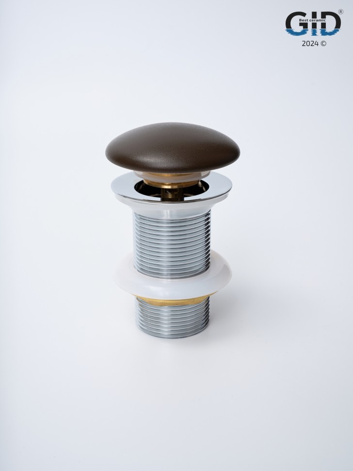 Донный клапан Gid без перелива Br100 74406K коричневый матовый 7x7x10