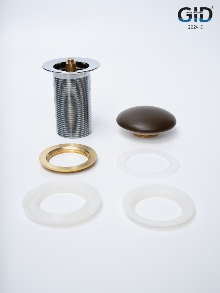 Донный клапан Gid без перелива Br100 74406K коричневый матовый 7x7x10