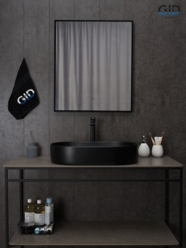 Раковина Gid Bm1479 53354 накладная черная матовая 61x38.5x12