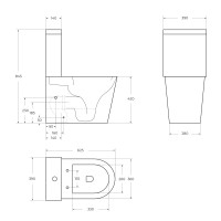 Чаша напольного унитаза со смывом TORNADO BelBagno FLAY-R BB2149CP-TOR