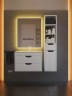 Тумба под раковину для ванной подвесная Uperwood Modul 75х44,4х55 см, белая/графит