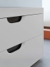 Тумба под раковину для ванной подвесная Uperwood Modul 75х44,4х55 см, белая/графит