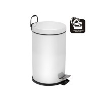 Ведро-контейнер BERGES для мусора с педалью 12 л, микролифт, белое