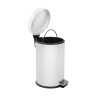 Ведро-контейнер BERGES для мусора с педалью 12 л, микролифт, белое