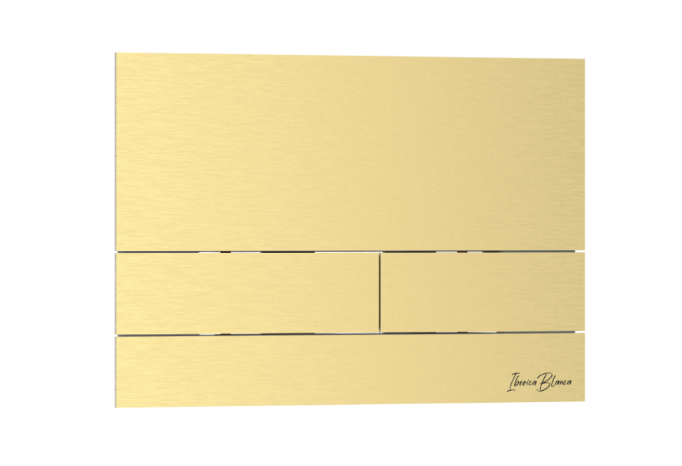 Комплект 2в1 IBERICA BLANCA инсталляция SILENCIO MINI, кнопка смыва INOX-S золото матовое (IB.001М.016.03)