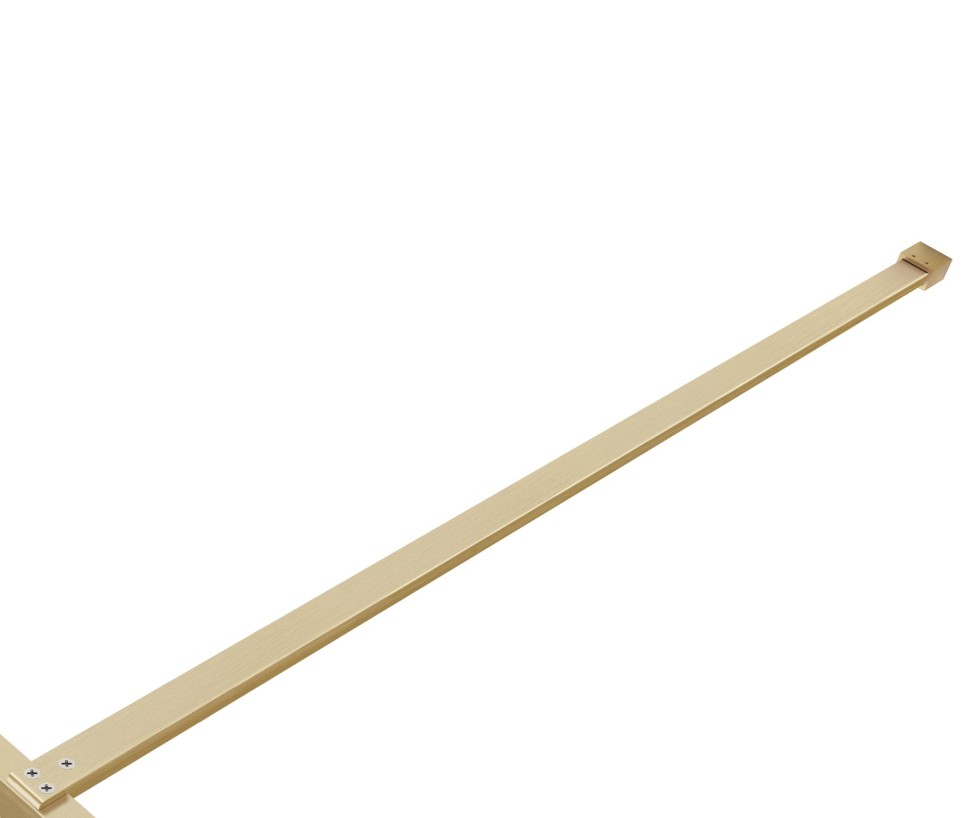 Душевая перегородка Walk-In VSW-1HP100GWBG, 1000*2000,браш.золото, стекло ламинир. с золотыми нитями