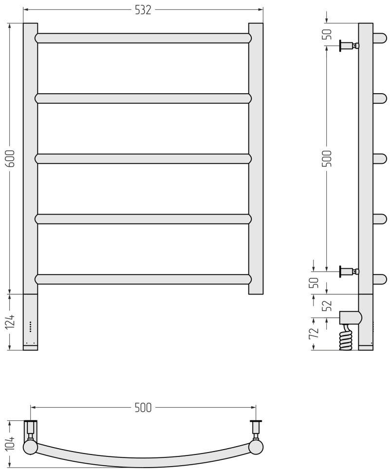 Галант 3.0 600х500 МЭМ левый