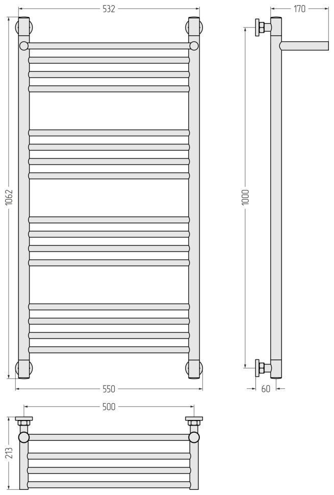 Богема с полкой+ 1000х500
