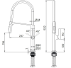 Смеситель для кухни Barrel, антрацит, Ba214029-AN, Paulmark