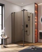 Душевой уголок CEZARES SLIDER-AH-1-90-70/80-BR-NERO