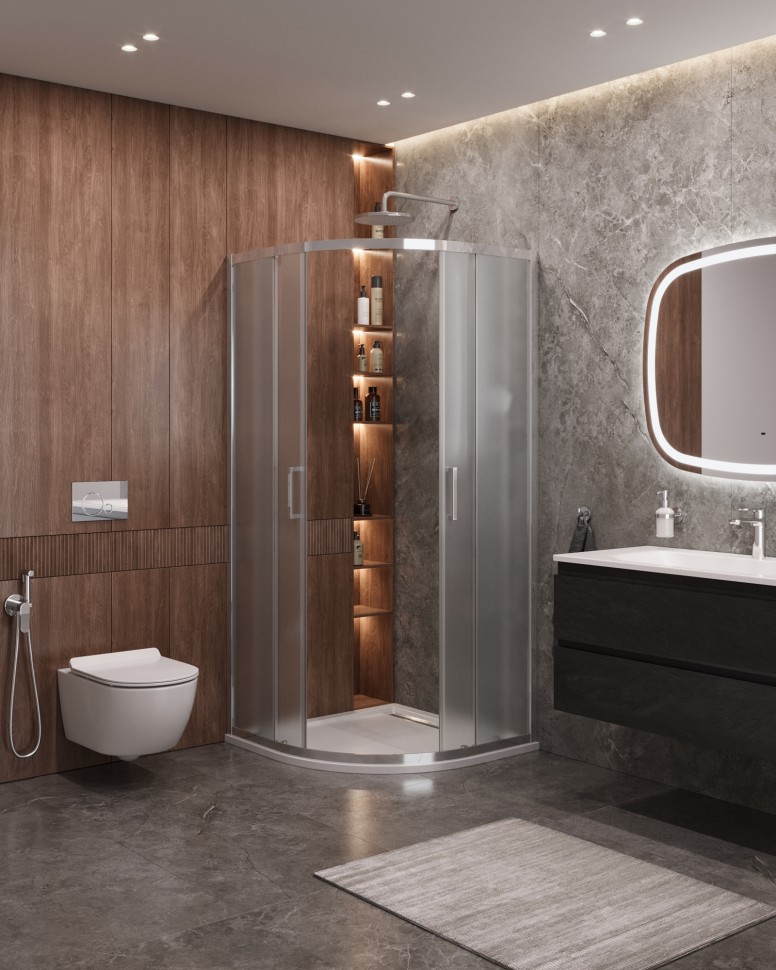 Душевой уголок CEZARES MOLVENO-R-2-80-P-Cr