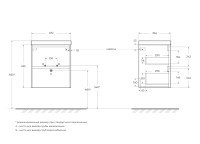База под раковину подвесная BelBagno PIETRA MINI-500-2C-SO-PT Stone