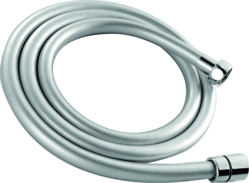 Шланг для душа 1,5 метра, армированный силикон, серый, блистер 08005