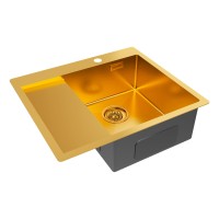 Мойка нерж. сталь KRONER 59F, PM225951-BGR , брашированное золото, правая, 590х510мм, Paulmark