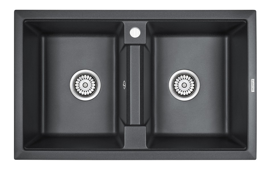 Мойка TANDEM 80/2, IT-GRANIT, PM238150-BL, черный, 810х500 мм, Paulmark