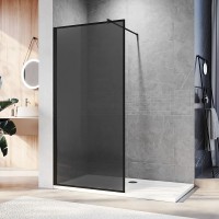 Душевая перегородка Veconi Korato KR-81B, 900x2000, черный, стекло тонированное