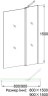 Шторка на ванну Veconi Palau PL-81, 800x1500, хром, стекло прозрачное
