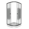 Душевой уголок Niagara Eco NG-007-14BLACK (90х90х195) низкий поддон(13см),черный,стекло мозаика,2 места