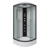 Душевая кабина Niagara Classic NG-6702-14F (100х100х215) средний поддон(26см),черный,стекло прозрачное,4 места