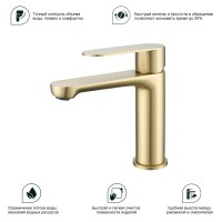 Смеситель Splenka для умывальника S222.10.03 Золотой сатин